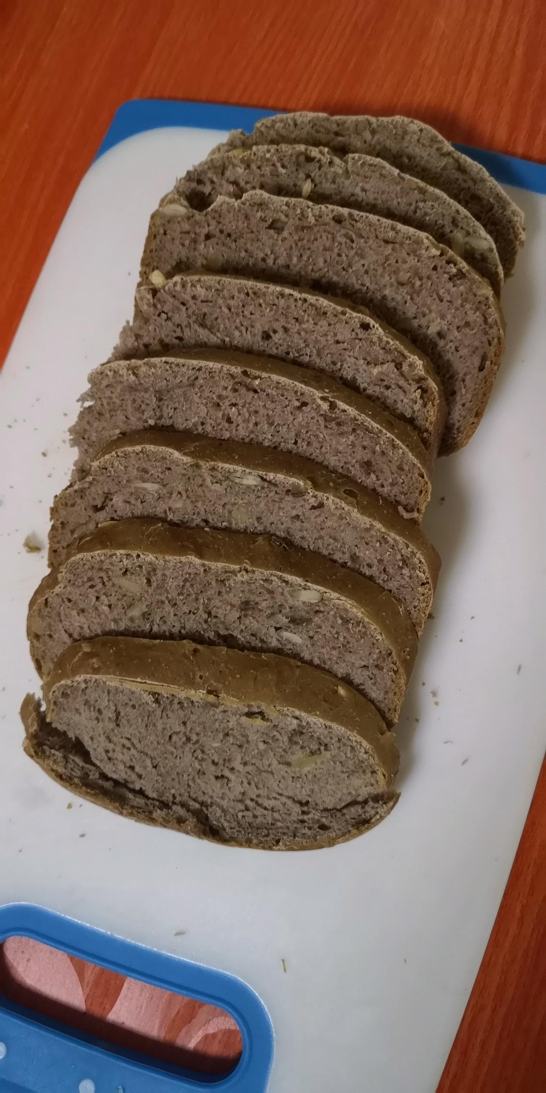 增肌减脂期100%全麦吐司面包机版 无糖河套全麦粉 超快手懒人版 越吃越瘦