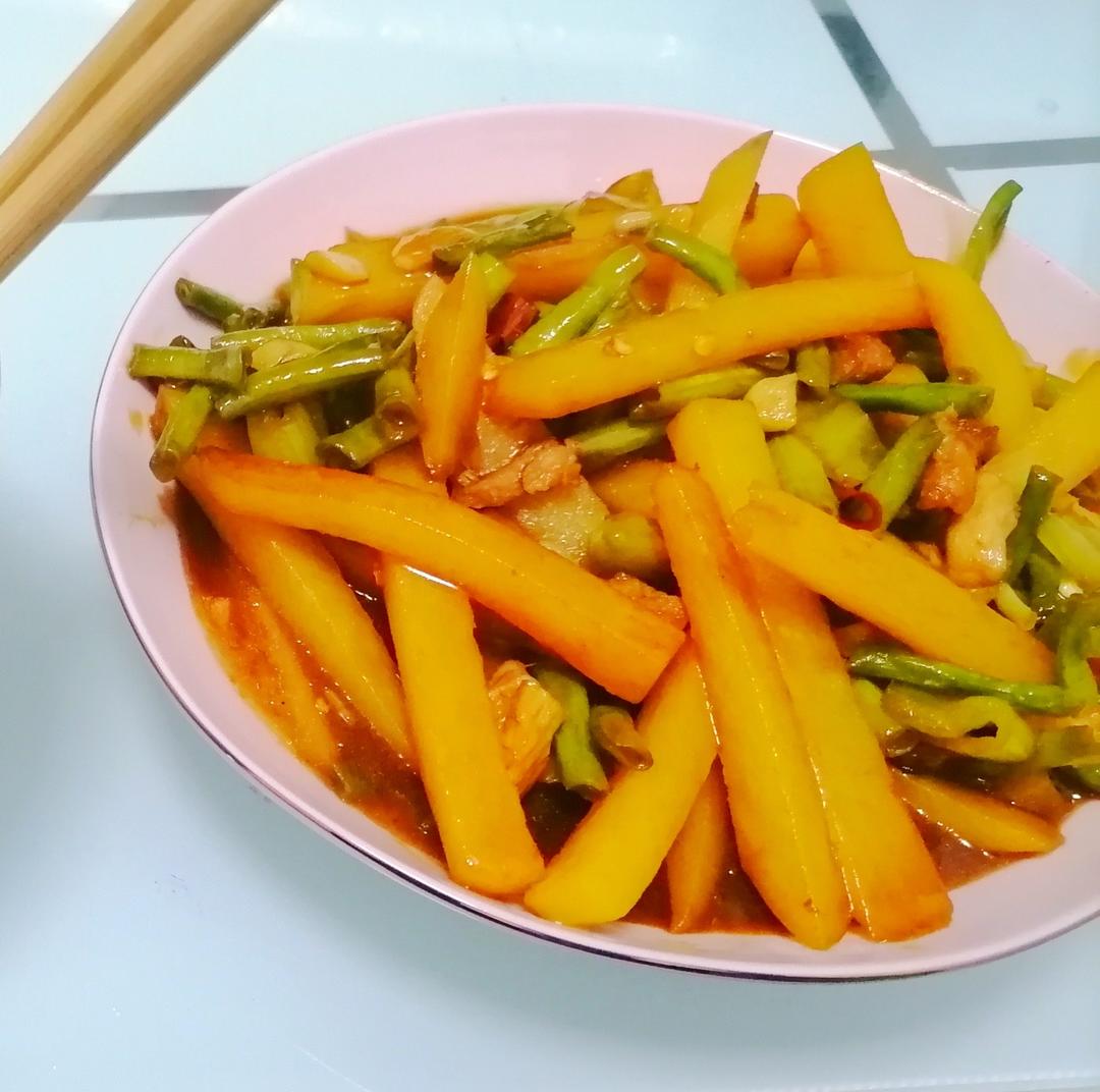 土豆烧豆角