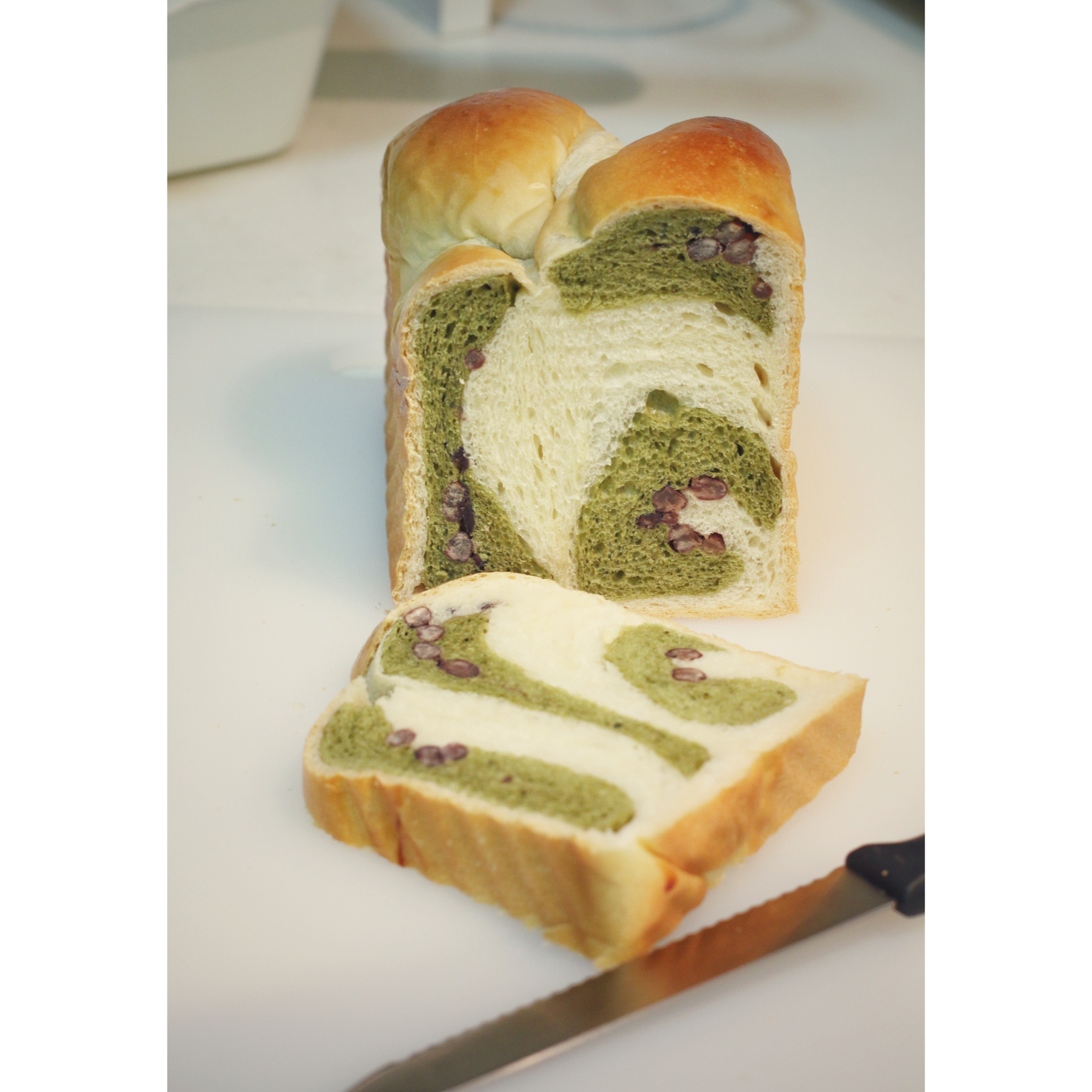 抹茶蜜豆牛奶吐司
