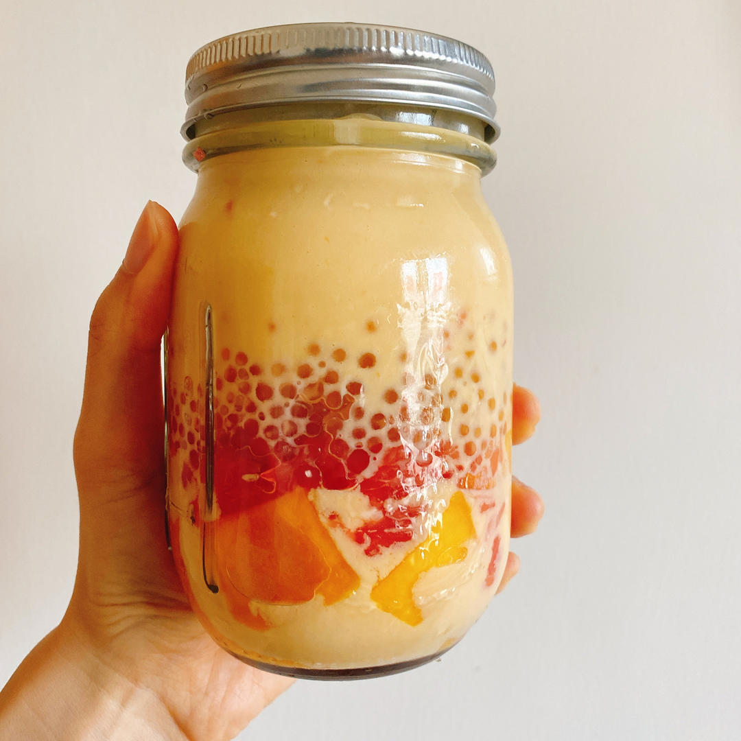 港式甜品——杨枝甘露(芒果西米露)附芒果花切法