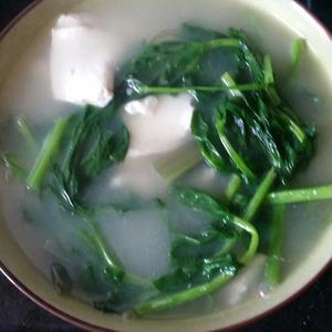 豌豆尖南豆腐汤的做法 步骤2