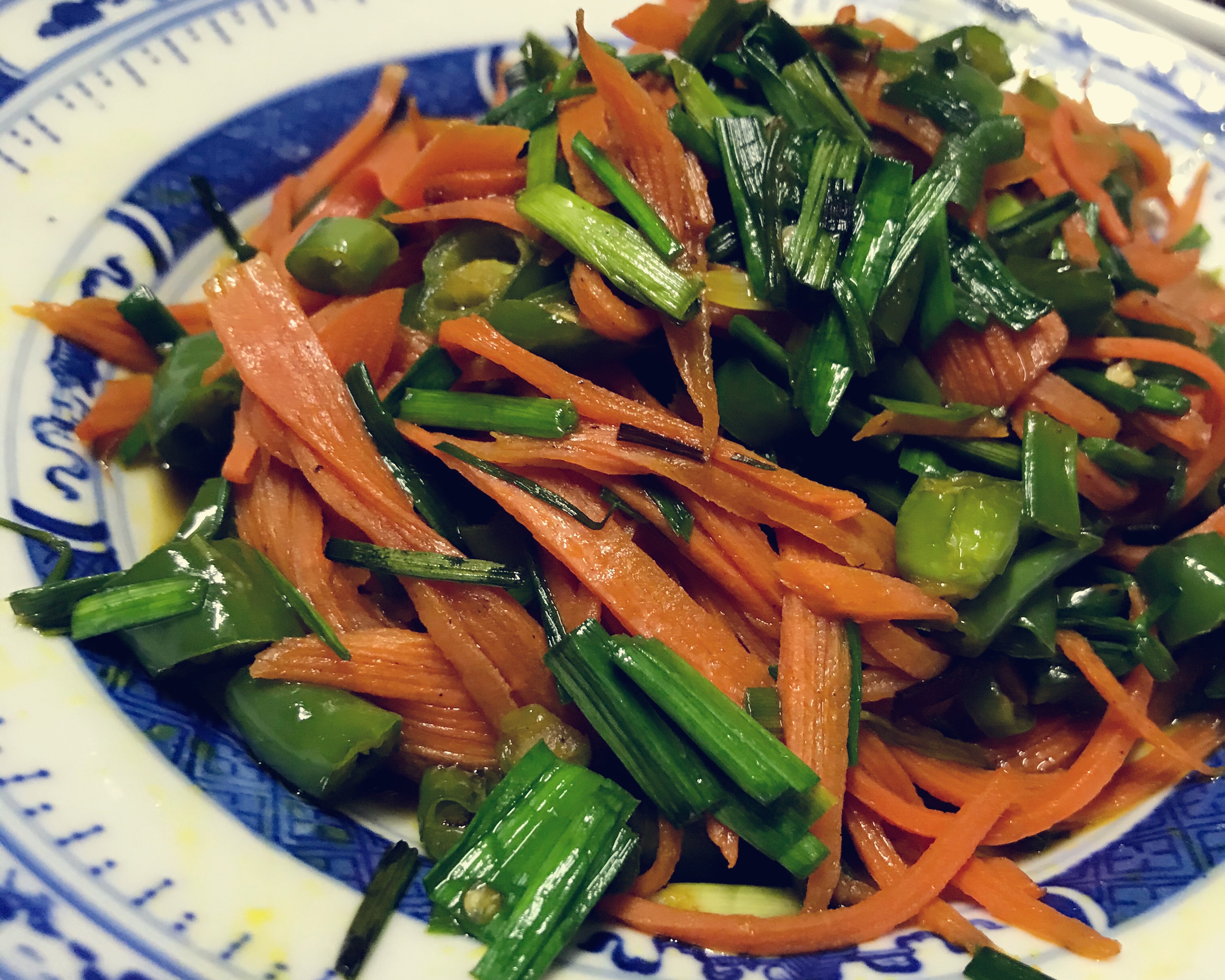 辣椒胡萝卜🥕炒大蒜（下饭菜的做法