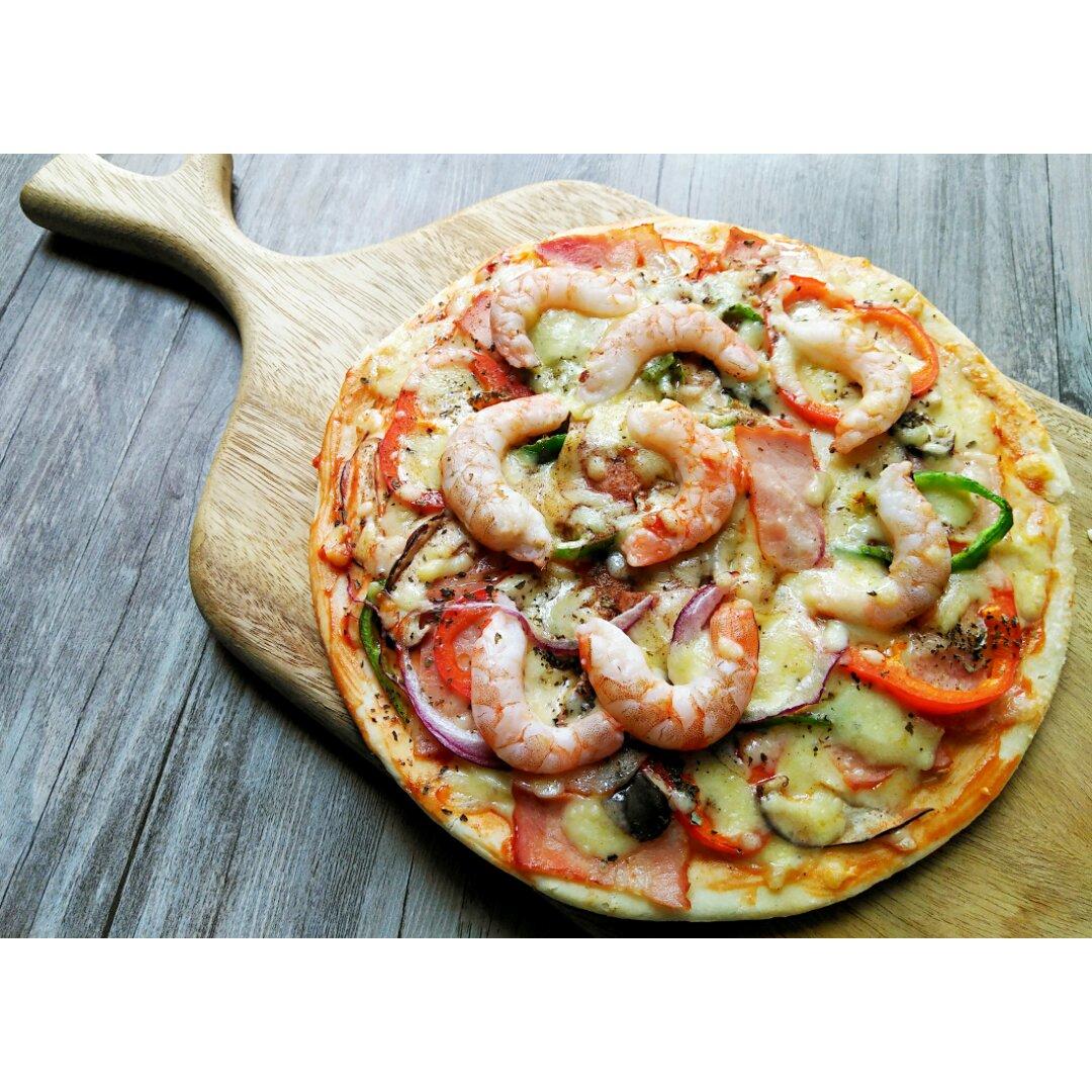 鲜虾培根薄披萨—海氏烤箱定制