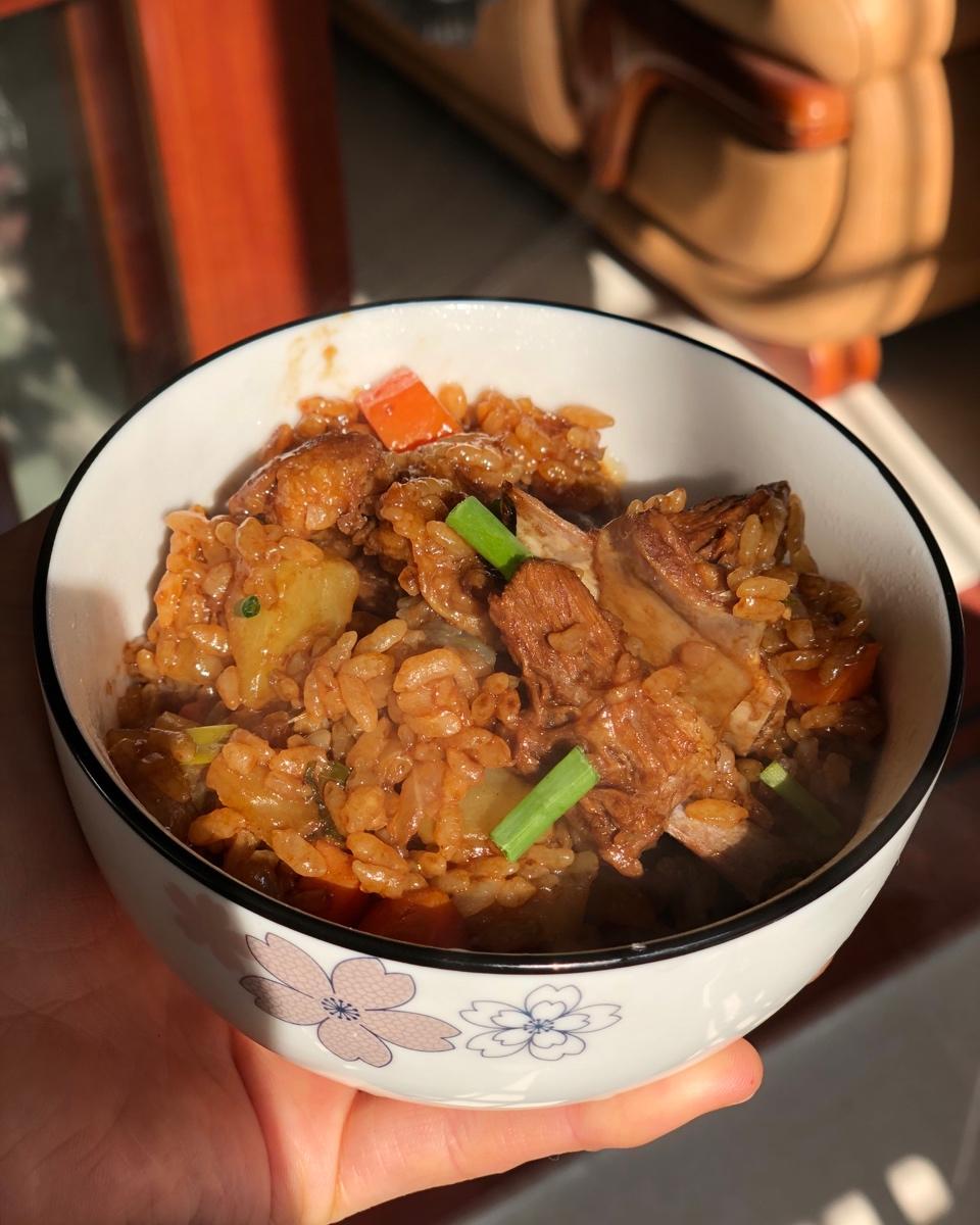 喷香羊肉焖饭