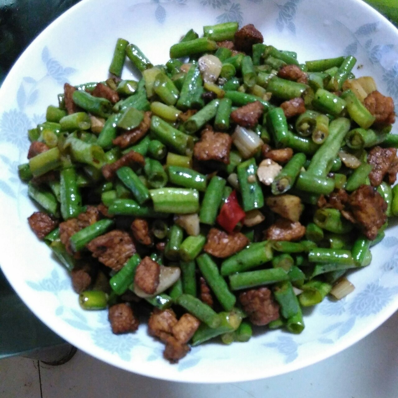 肉沫豆角下饭菜