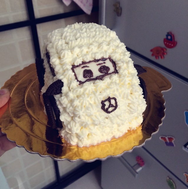 闪电麦昆小汽车生日蛋糕