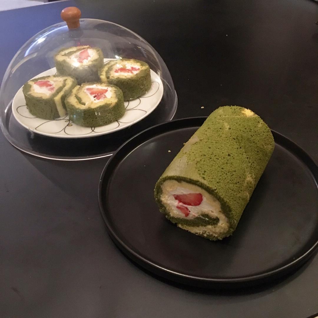 超级湿润细腻的少女款抹茶旋风卷