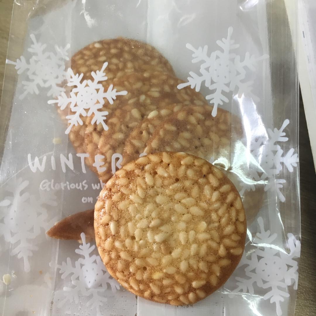 芝麻薄脆蛋白饼干