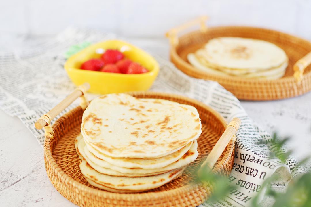 卷菜配粥万能发面烙饼 做法超级简单的做法