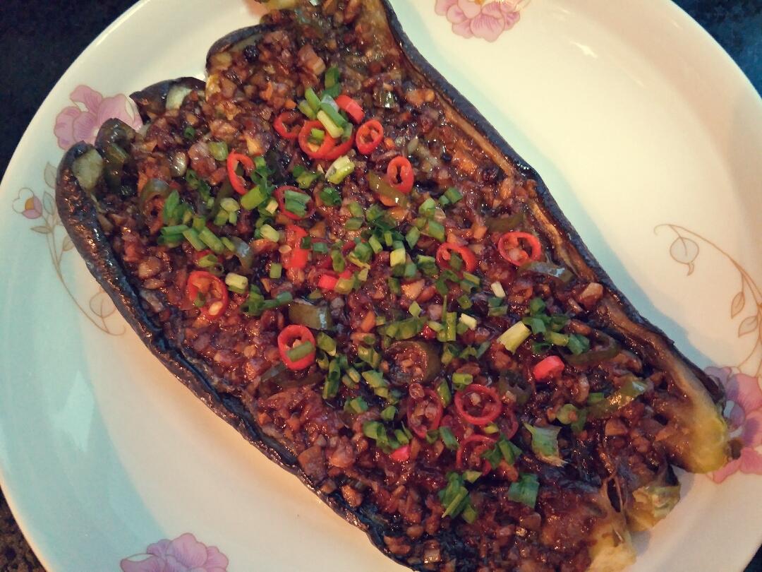 微波炉做出街头烧烤风的茄子