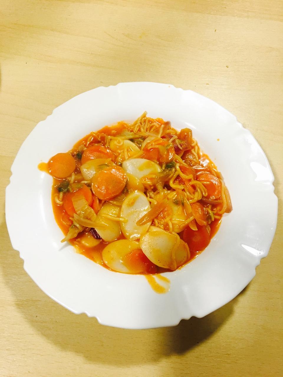 韩式辣炒年糕（or网红芝士套路之芝心年糕）