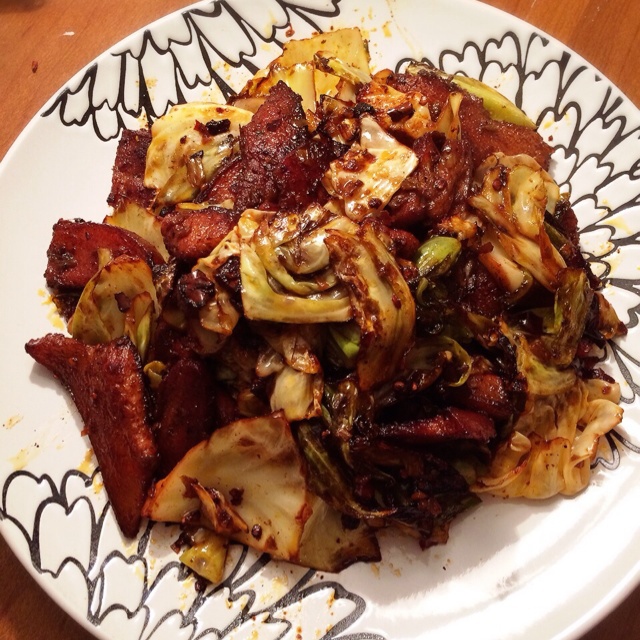 圆白菜回锅肉