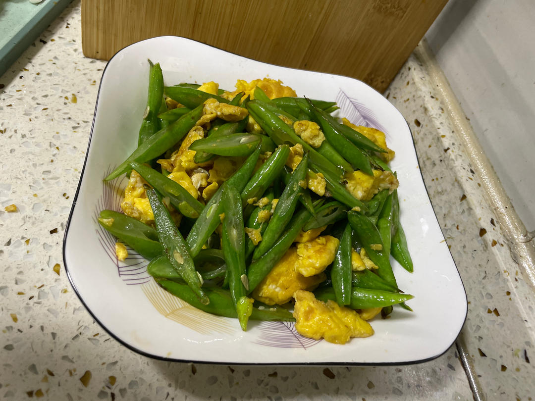 四季豆炒鸡蛋