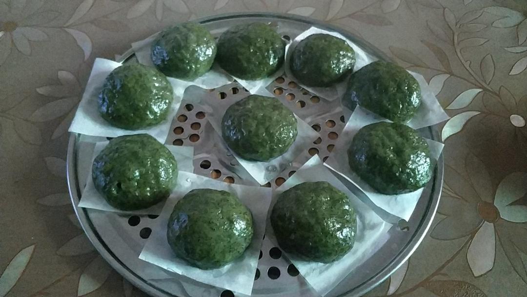 咸蛋黄肉松艾糍（青团）