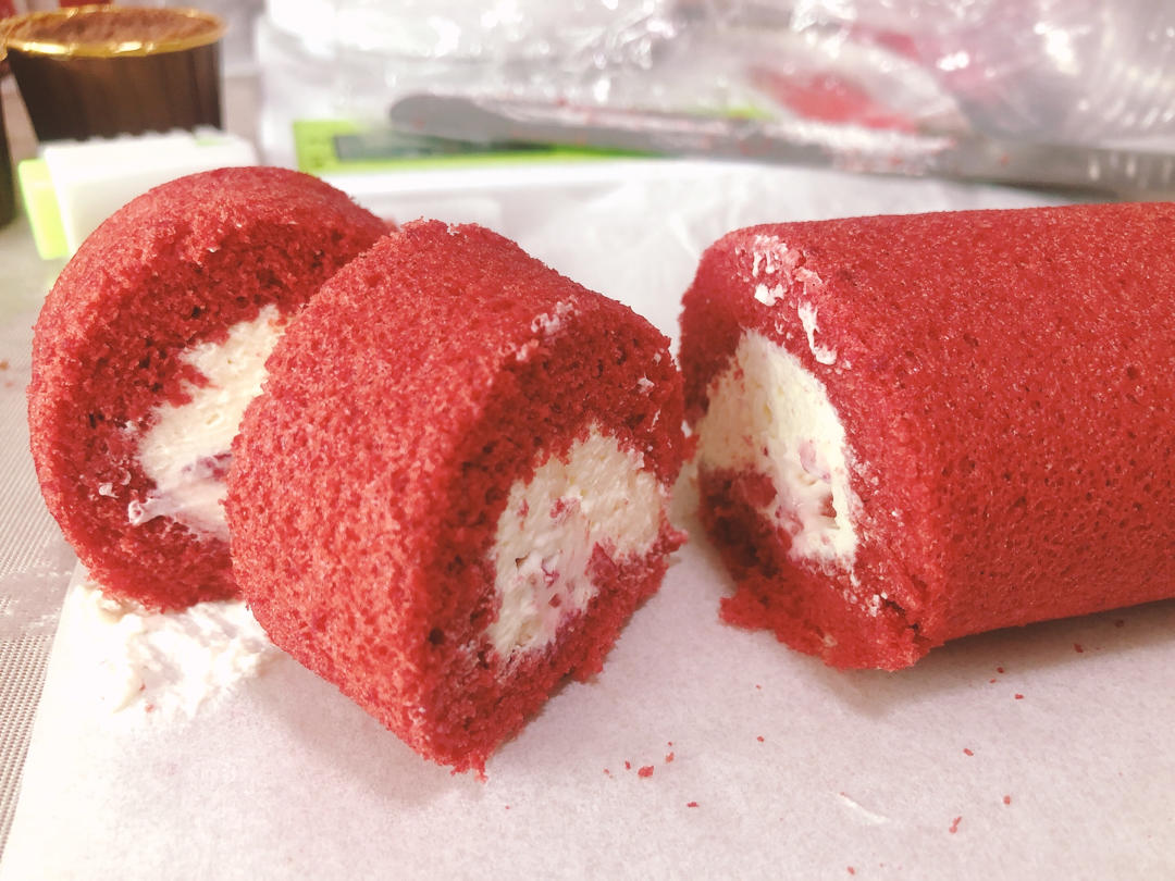 红丝绒蛋糕卷（超详细）