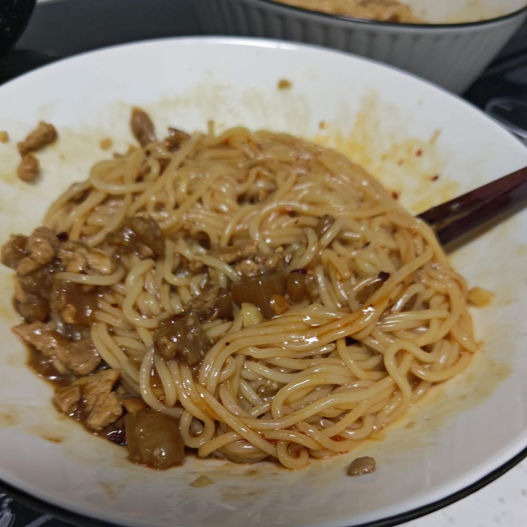 茄丁肉酱打卤面