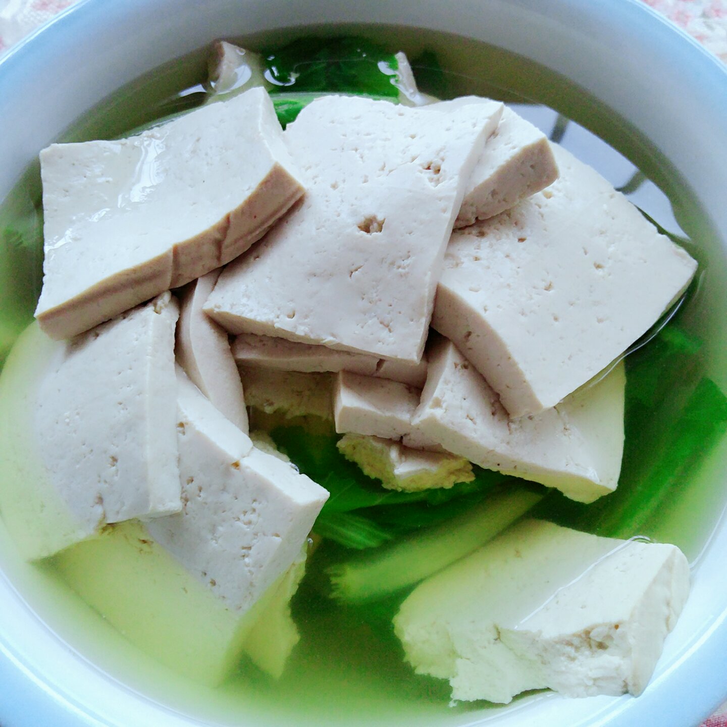 猪丽叶做的青菜豆腐汤