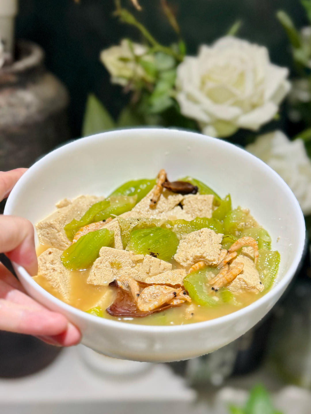 适合夏天一款清爽丝瓜豆腐汤（丝瓜不黑的小秘密）