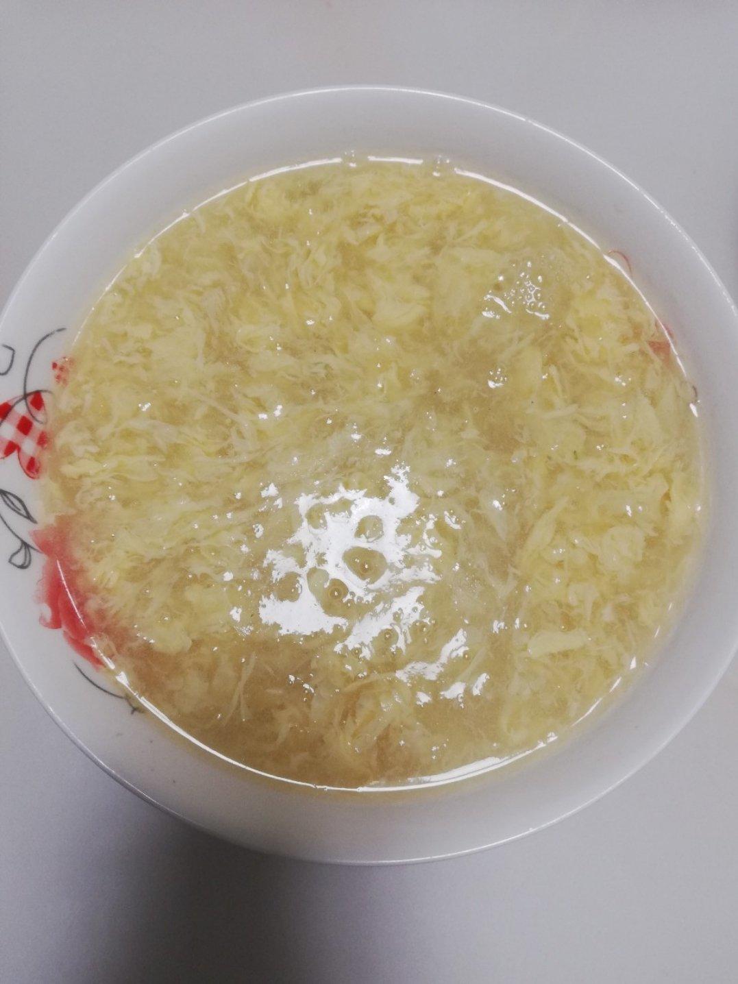 一碗漂亮又鲜嫩无比的基础蛋花汤