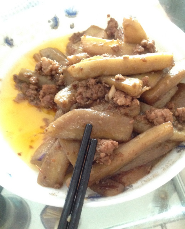 酱爆肉末茄子