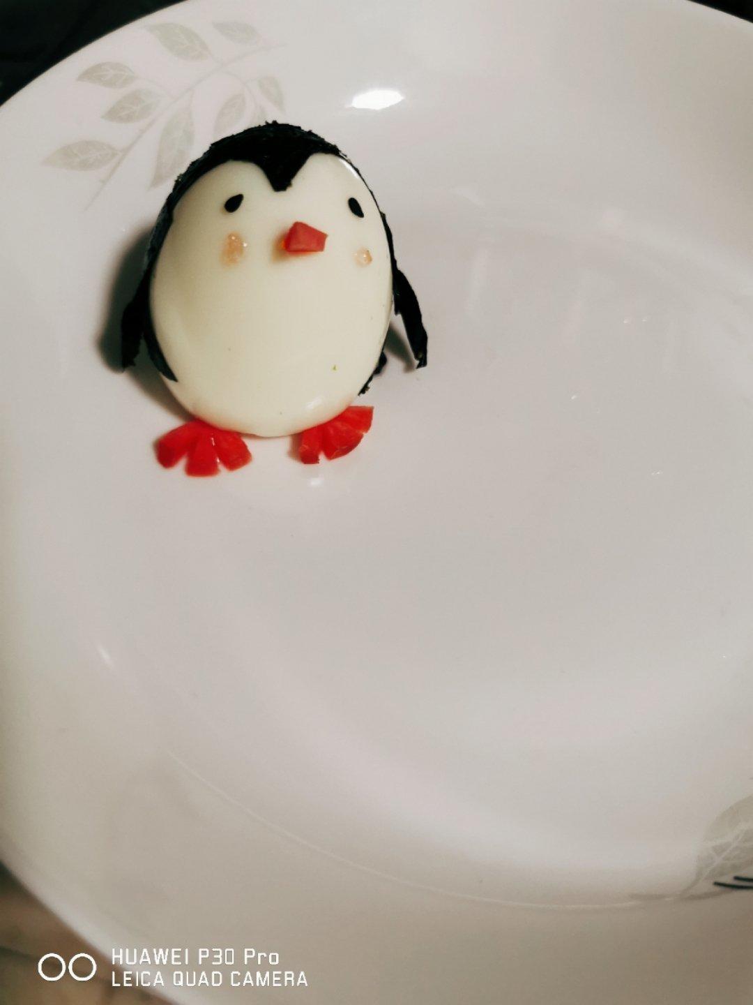 儿童创意餐：卡通企鹅鹌鹑蛋