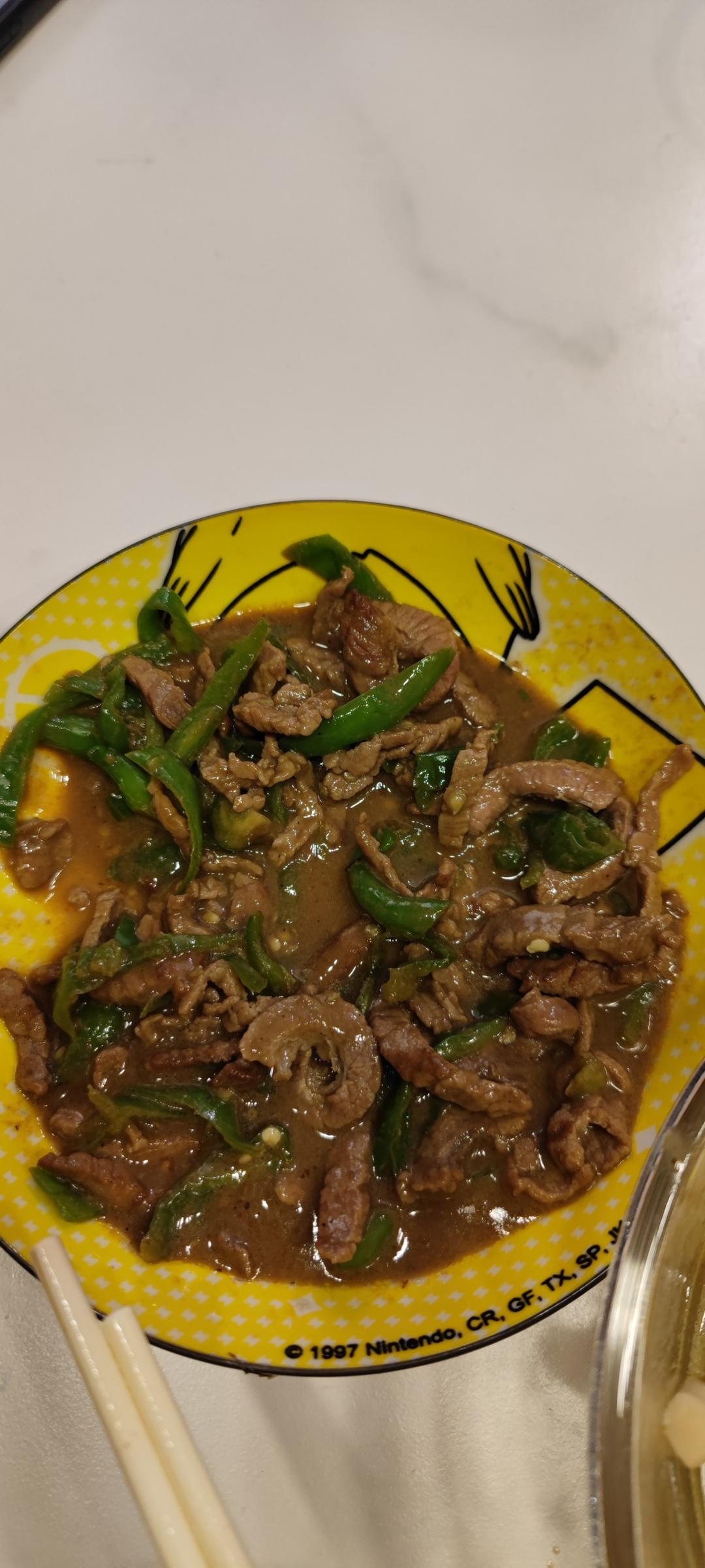 超下饭的青椒肉丝–牛肉丝