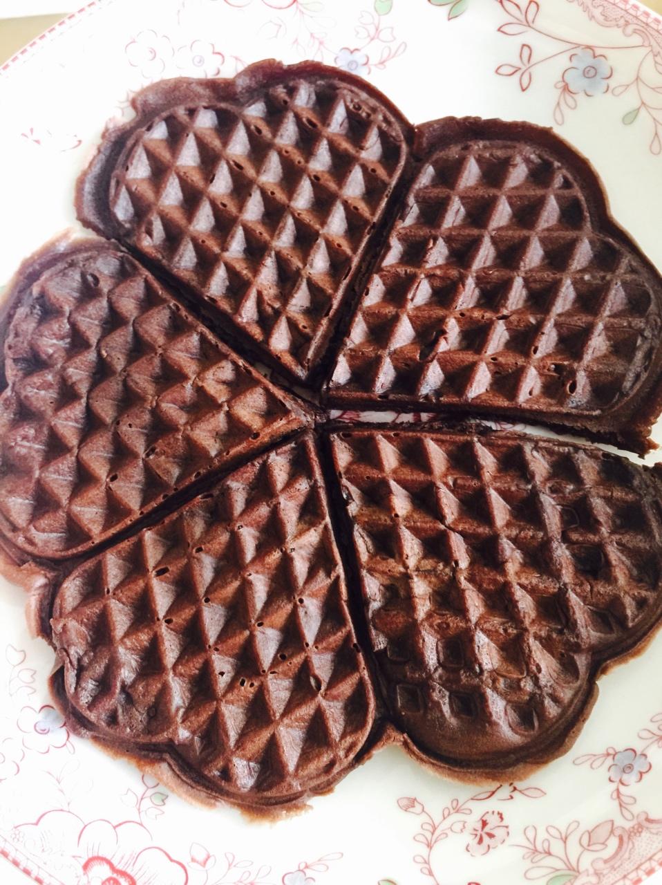 可可糯米华夫饼
