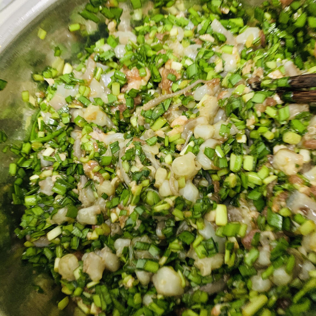 八爪鱼韭菜肉饺子