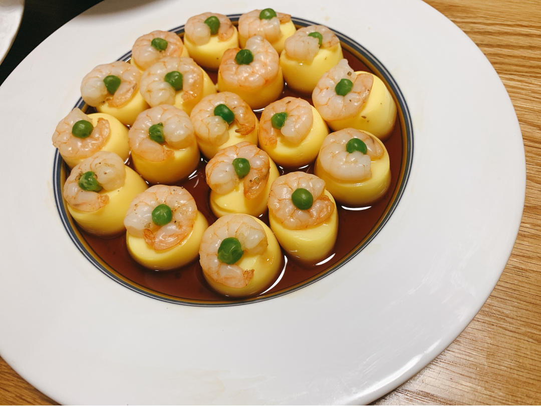 孩子喜欢、超简单的虾仁蒸日本豆腐