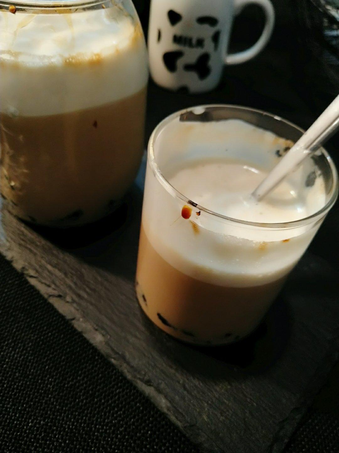 脏脏的海盐奶盖珍珠奶茶（自制珍珠）