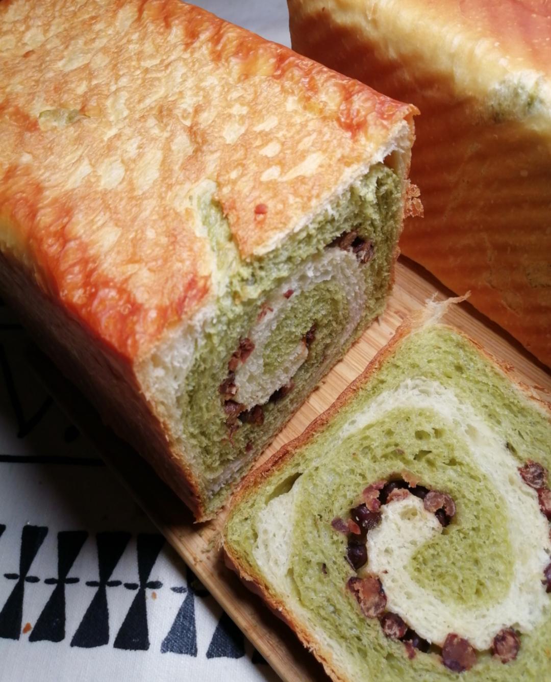 抹茶红豆吐司