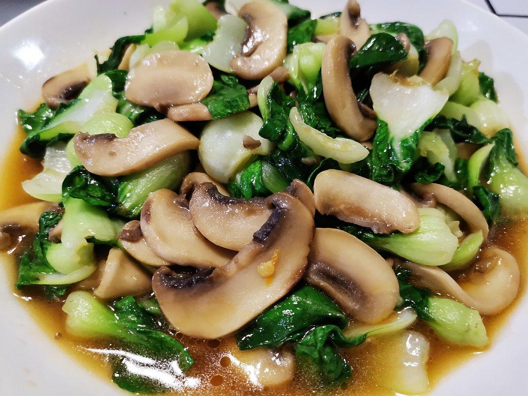 口蘑炒小青菜