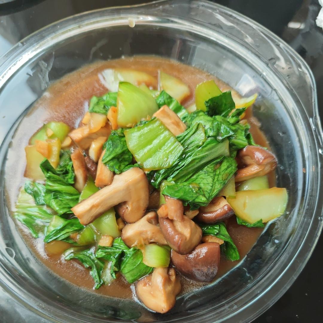 青菜炒香菇