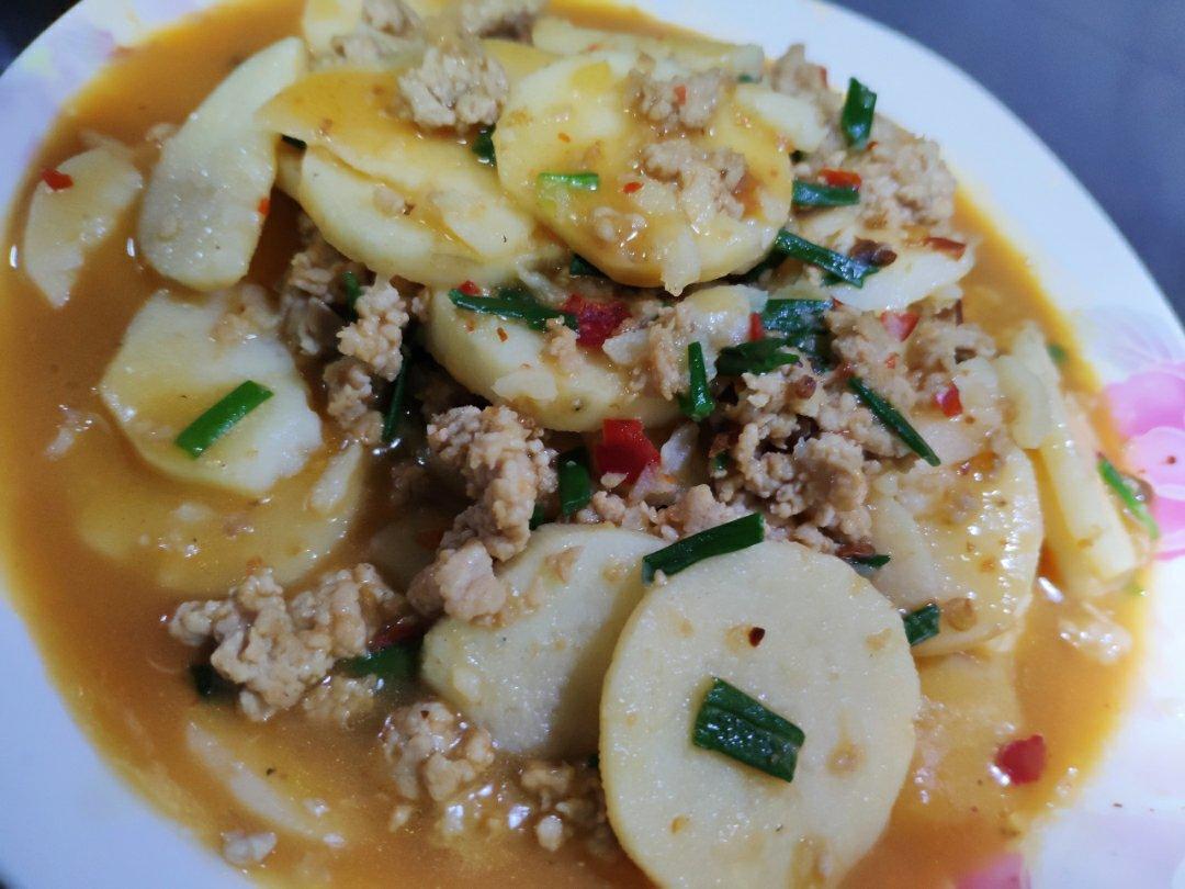 肉末炒脆淮山（超下饭）