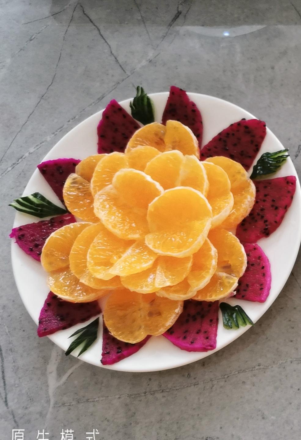 花开富贵水果拼盘