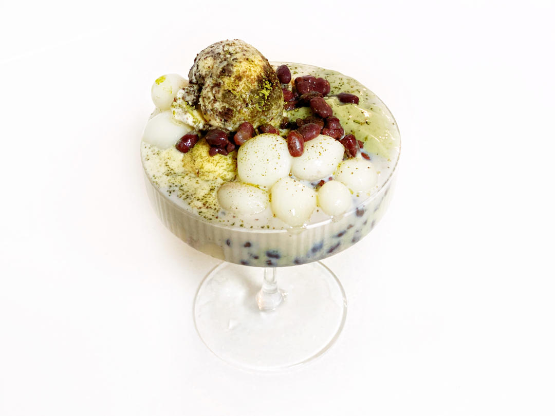 【众里寻他千百度】小圆子配蜜红豆抹茶软雪糕
