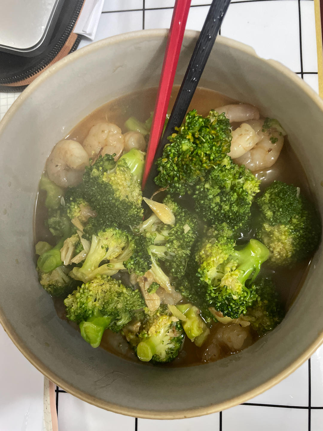 减肥去脂的西兰花炒虾仁