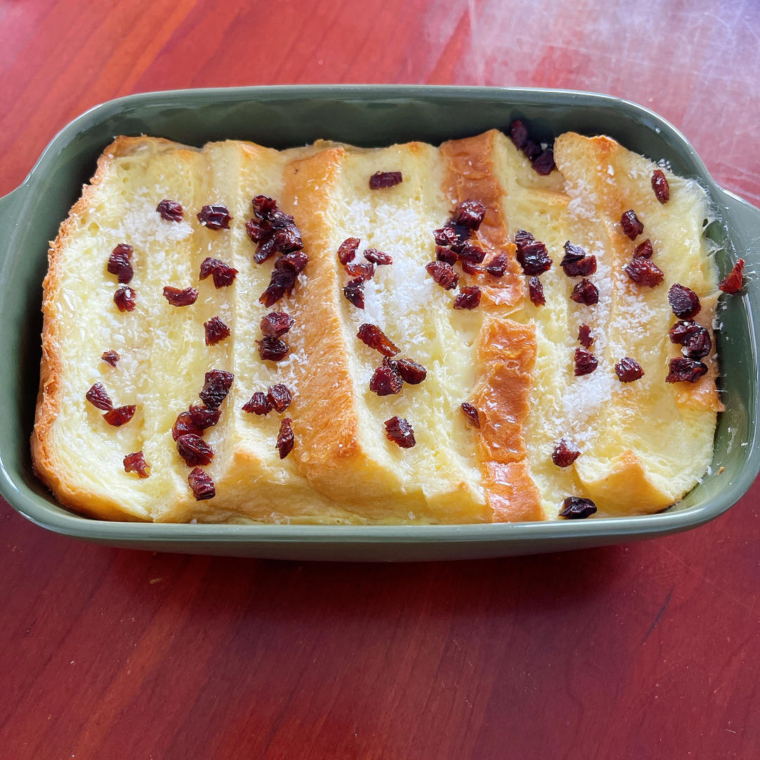 超简单的法式牛奶吐司布丁早餐