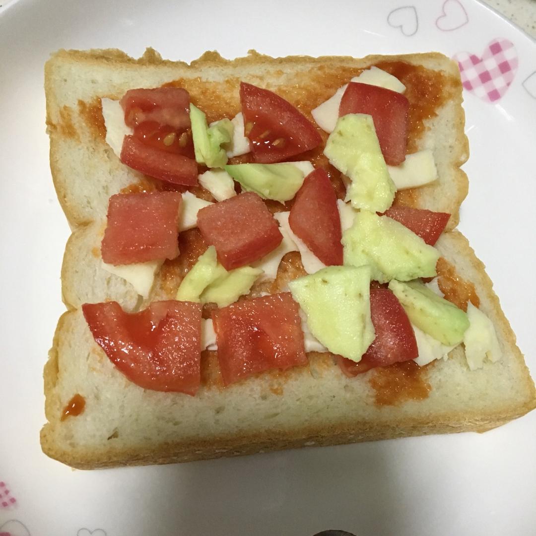 吐司培根小批萨