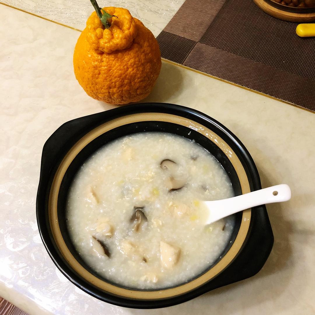 香菇滑鸡粥