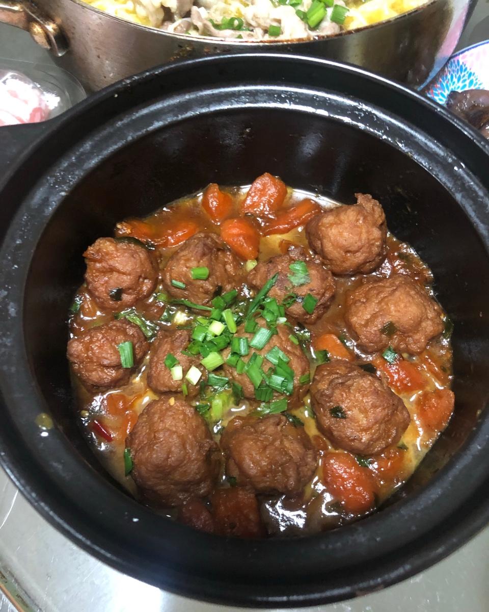 红烧肉丸胡萝卜