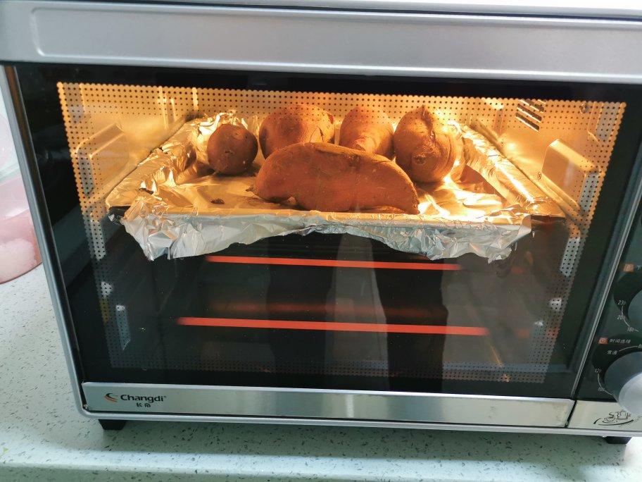 裤衩纹条龙做的烤箱烤红薯