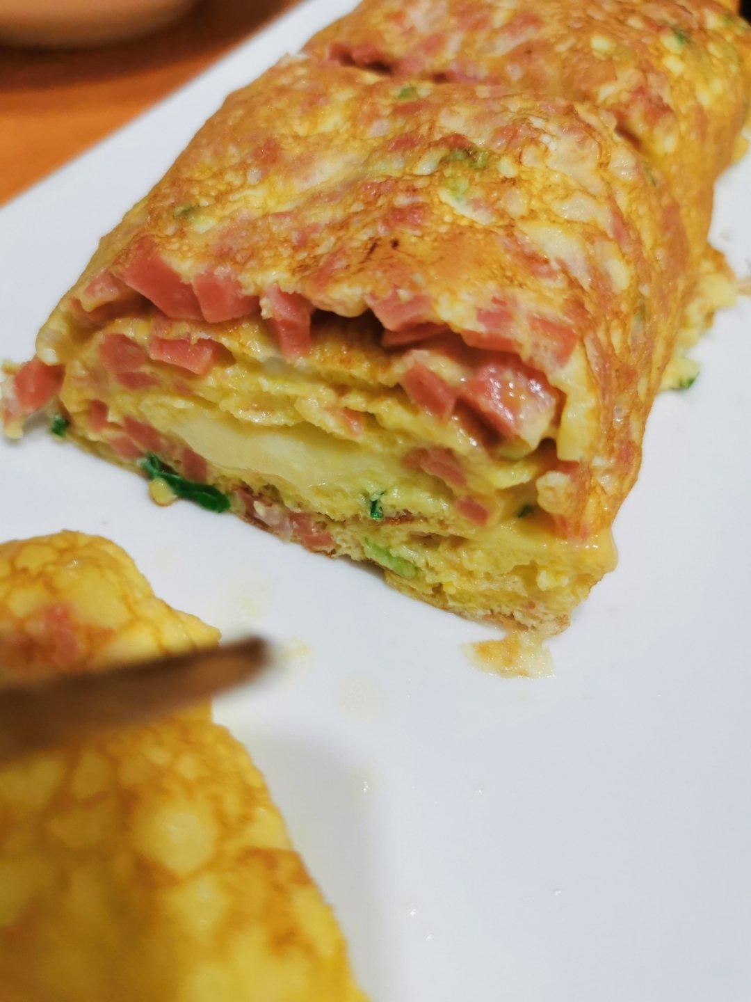 香肠芝士葱蛋烧