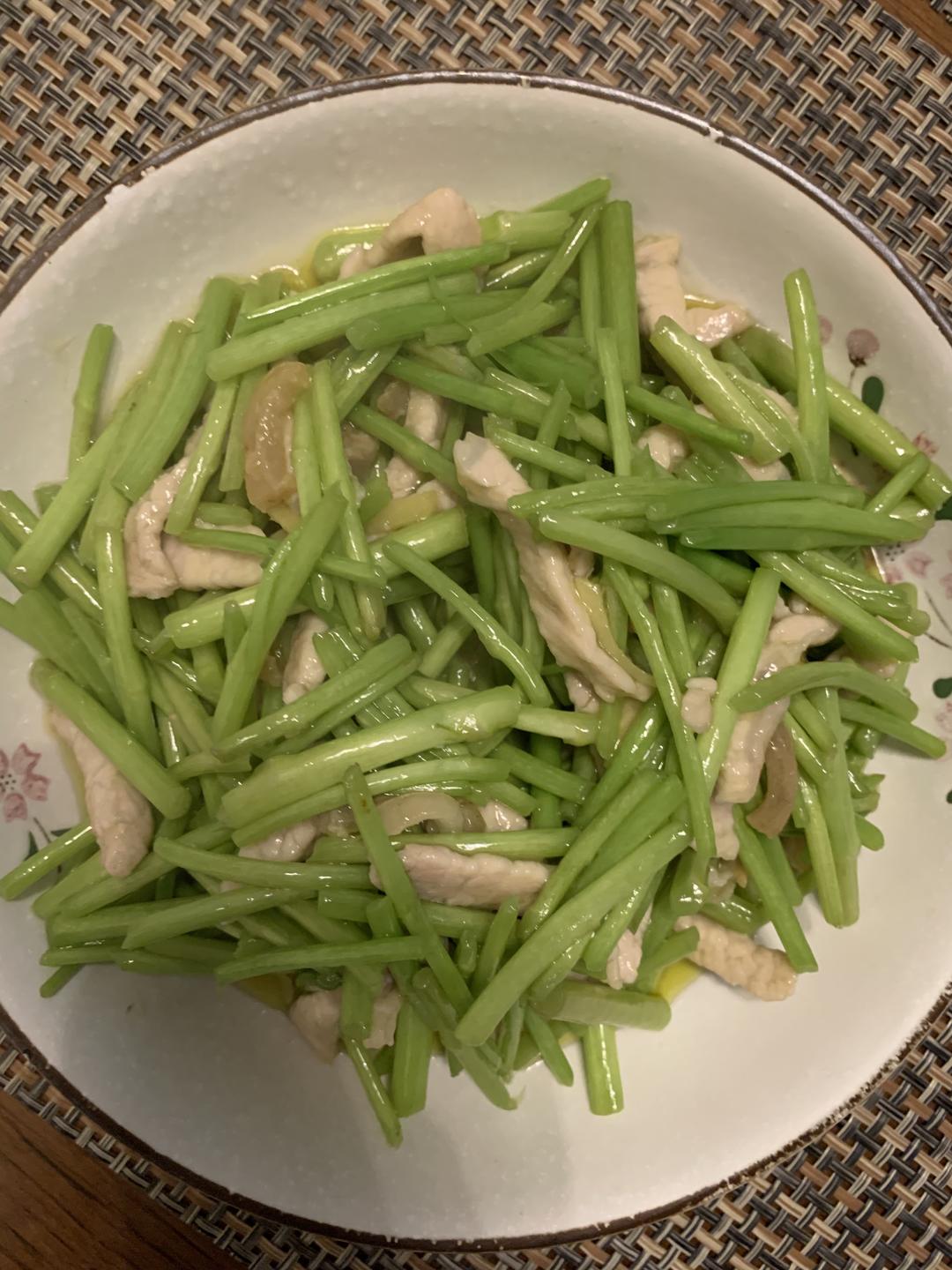 芦蒿炒肉丝