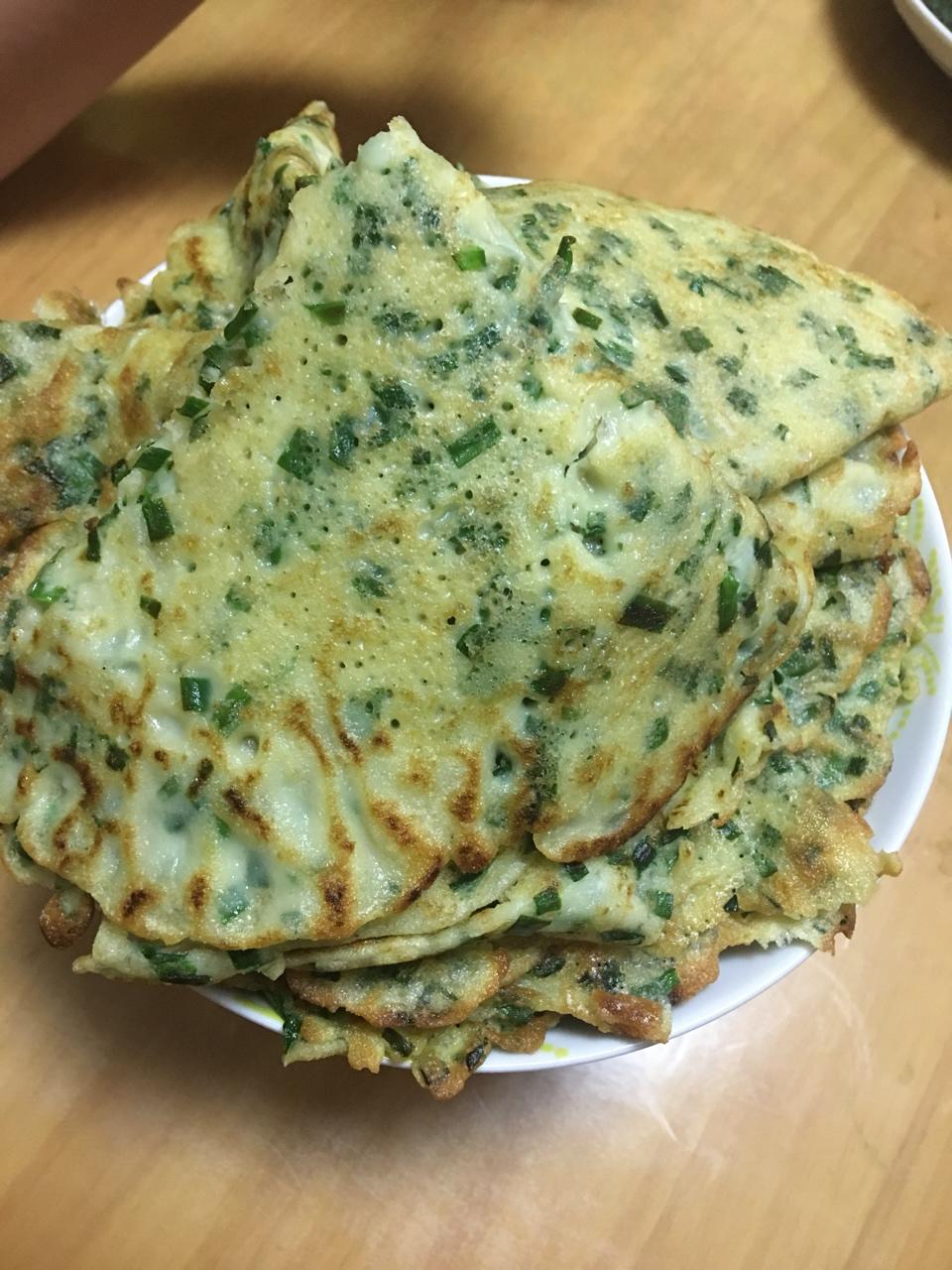 韭菜鸡蛋摊饼