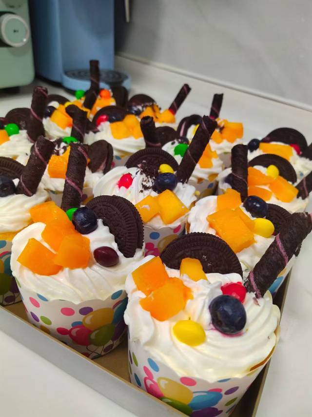 清新莓果奶油cupcake