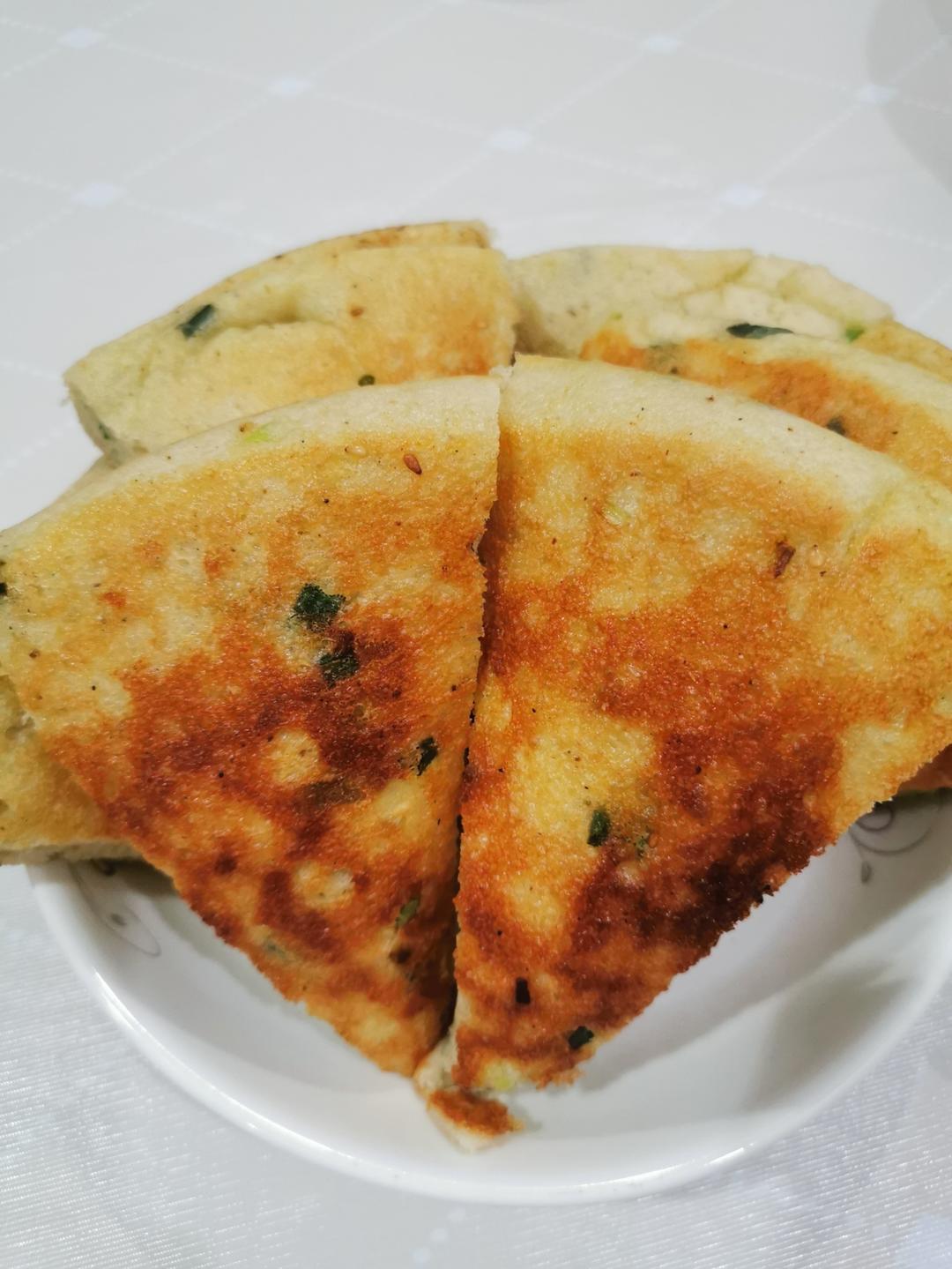 手不沾面做发面大饼
