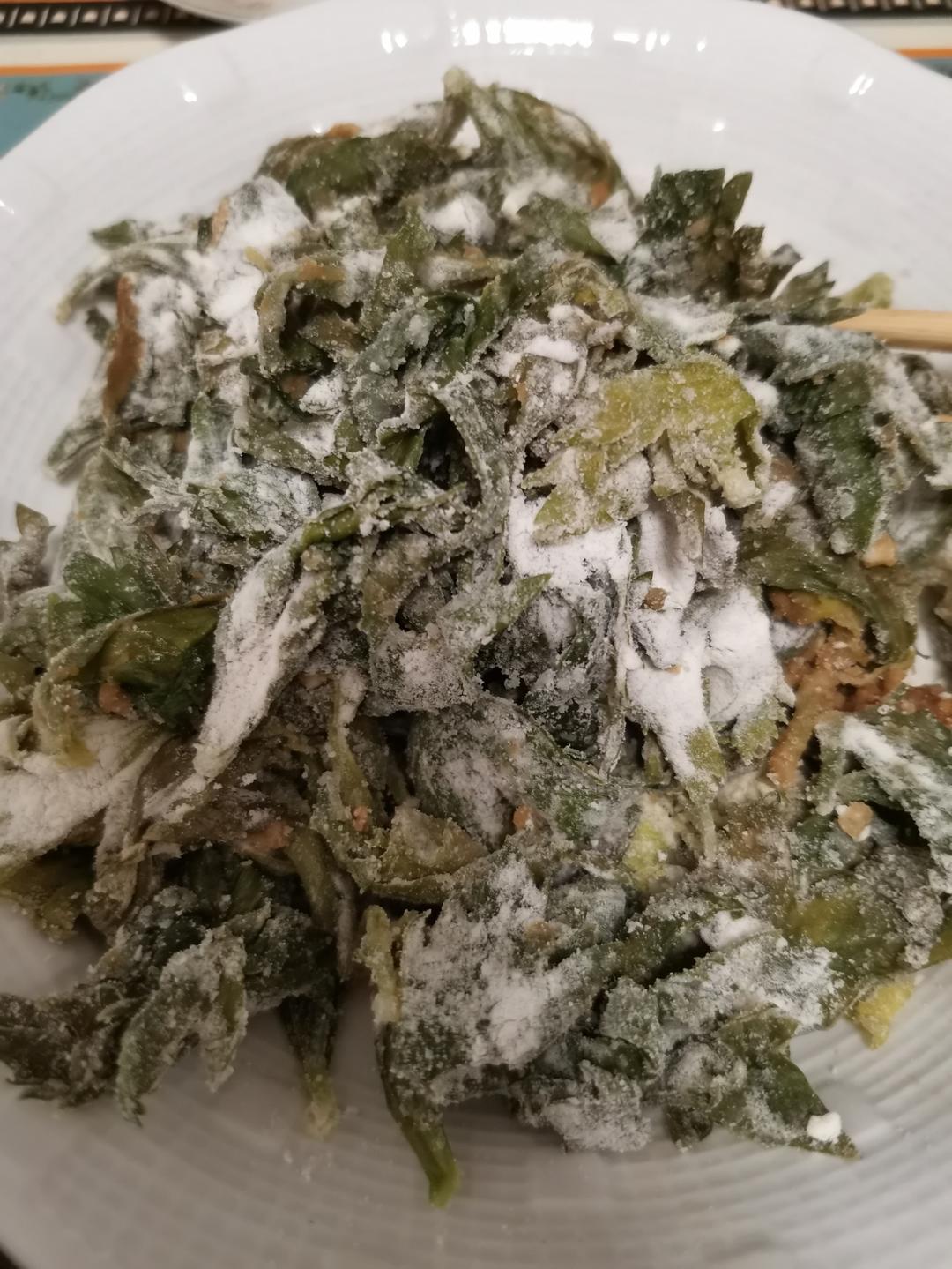 蒸芹菜叶（蒸野菜）
