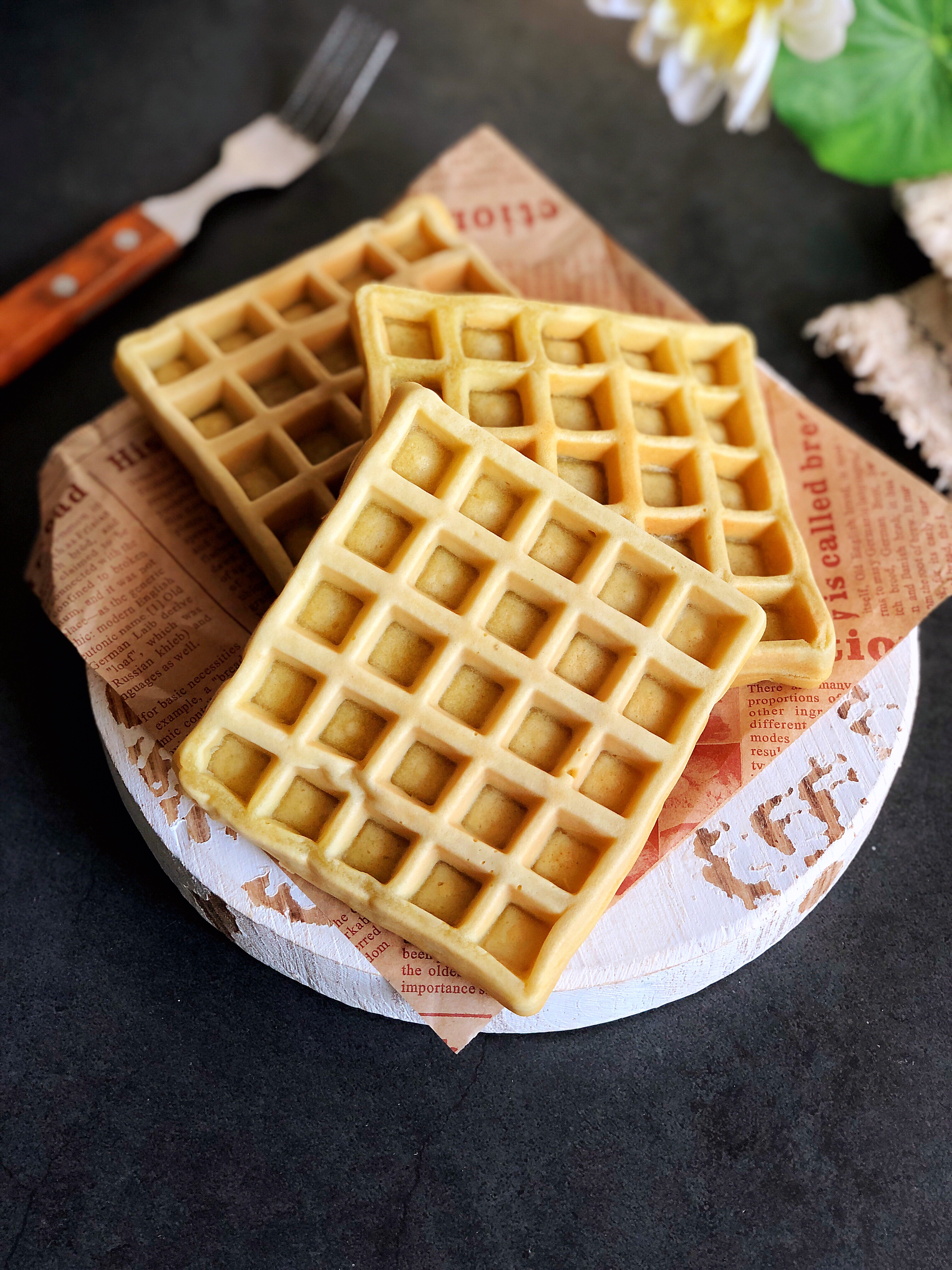 不加泡打粉也能无比松软的华夫饼，蛋奶香味儿十足的做法