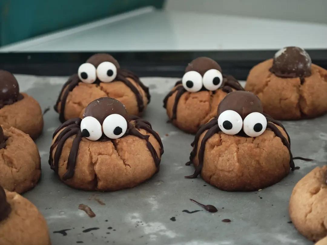 小美万圣节大眼仔蜘蛛饼干（桃酥、椒盐桃酥）